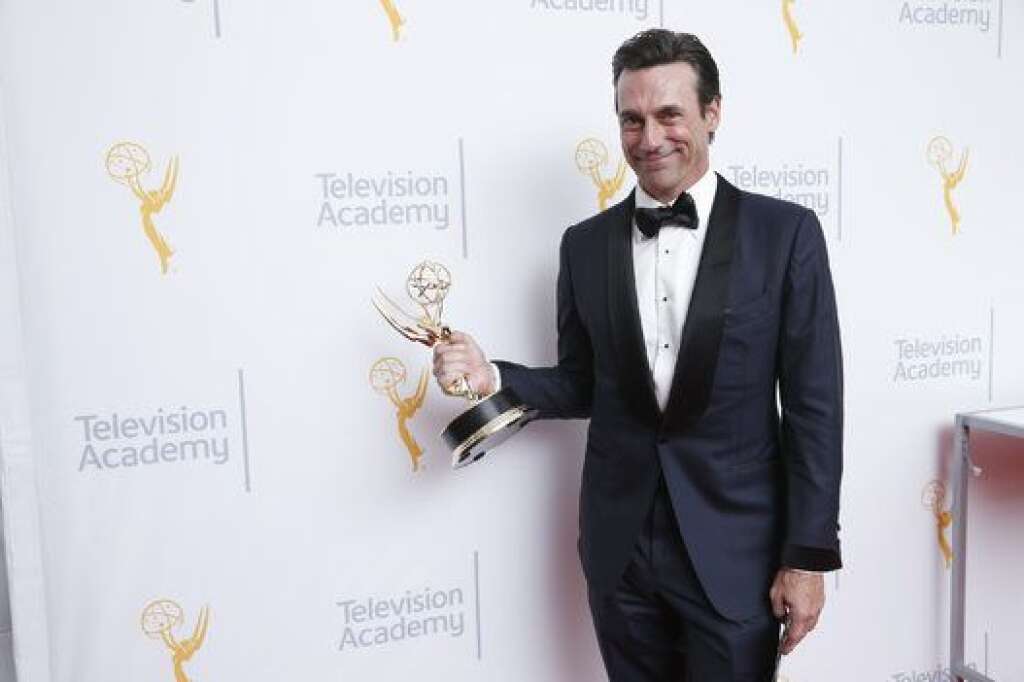 La 67ème cérémonie des Emmy Awards - EXCLUSIVE - Jon Hamm,(enfin) sacré meilleur acteur dans une série dramatique pour "Mad Men"