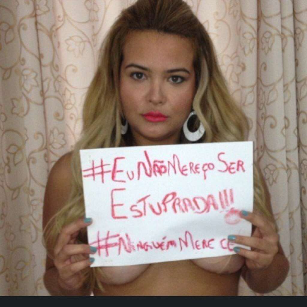 #NãoMereçoSerEstuprada - Geisy Arruda / <a href="http://instagram.com/p/mNplt5mHxr/" target="_blank">Instagram</a>