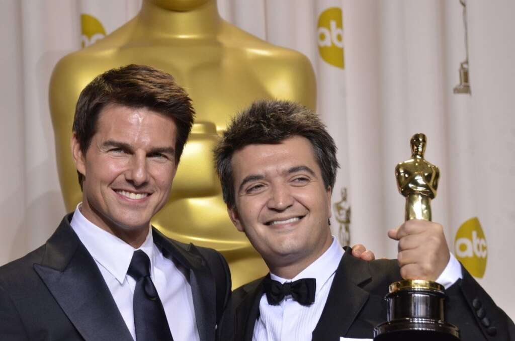 Thomas Langmann, le réalisateur, avec Tom Cruise -