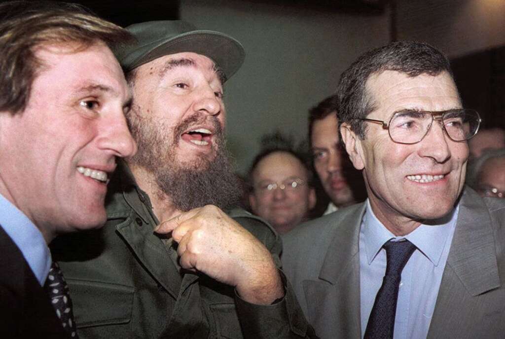 Avec Fidel Castro en 1996. -