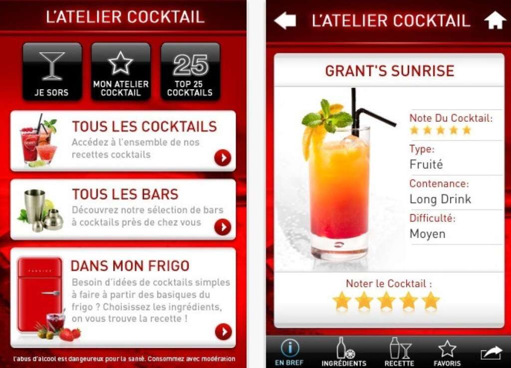 L'Atelier cocktail - En vacances, l'exotisme fait fureur. Afin de pouvoir vous croire aux Bahamas sans avoir à dépenser toute votre paie au bar, quoi de mieux <a href="http://itunes.apple.com/fr/app/atelier-cocktail/id401127691?mt=8" target="_hplink">qu'une application avec une belle liste de cocktails ?</a>