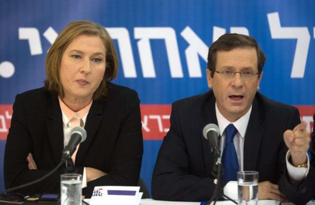 Isaac Herzog et Tzipi Livni (Union sioniste) -