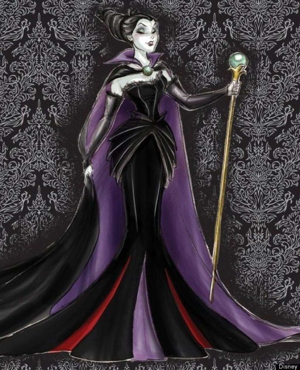 Maleficent Sketch - via <a href="http://pinterest.com/pin/72831718944510625/" target="_hplink">Pinterest</a>