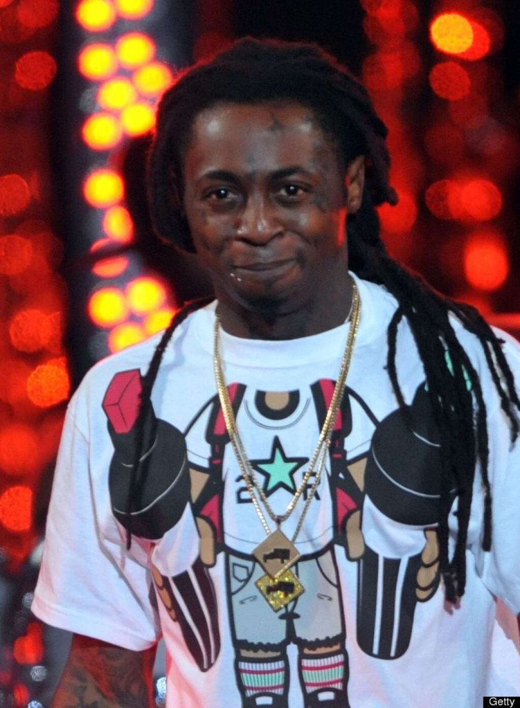 Dwayne "Lil Wayne" Carter - Lil Wayne had an IRS lien filed with Miami Dade County in late March 2011. The lien <a href="http://www.mtv.com/news/articles/1661259/lil-wayne-tax-lien-irs.jhtml" target="_hplink">noted</a> that Lil Wayne had unpaid income taxes amounting to $3,351,078 for 2008 and $2,258,956 for 2009.