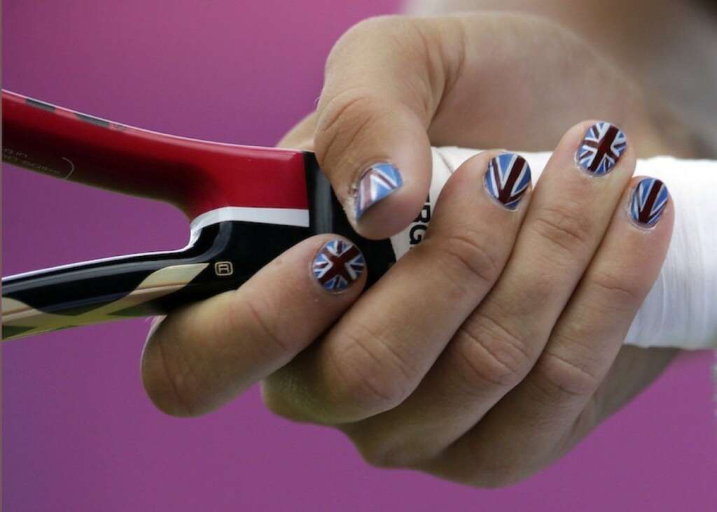 Las uñas de la británica Laura Robson -