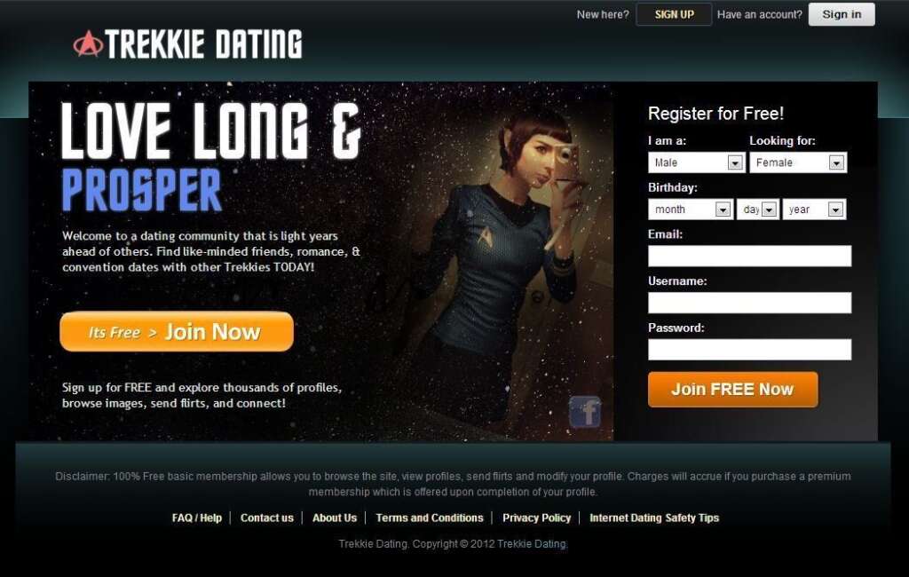 Trekkie Dating - Les amateurs de Star Trek aux oreilles pointues pourront désormais se reproduire. C'est Spock qui doit être content.