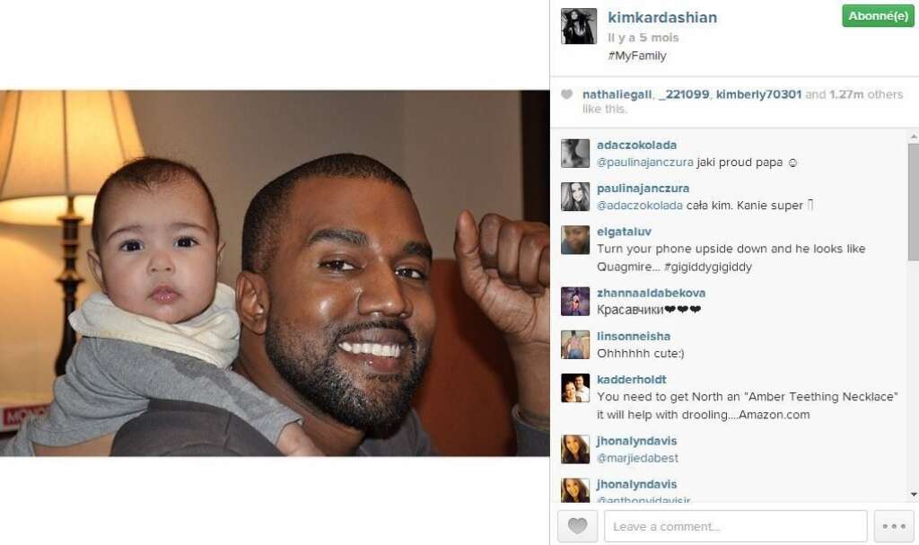 Avec son papa Kanye West -