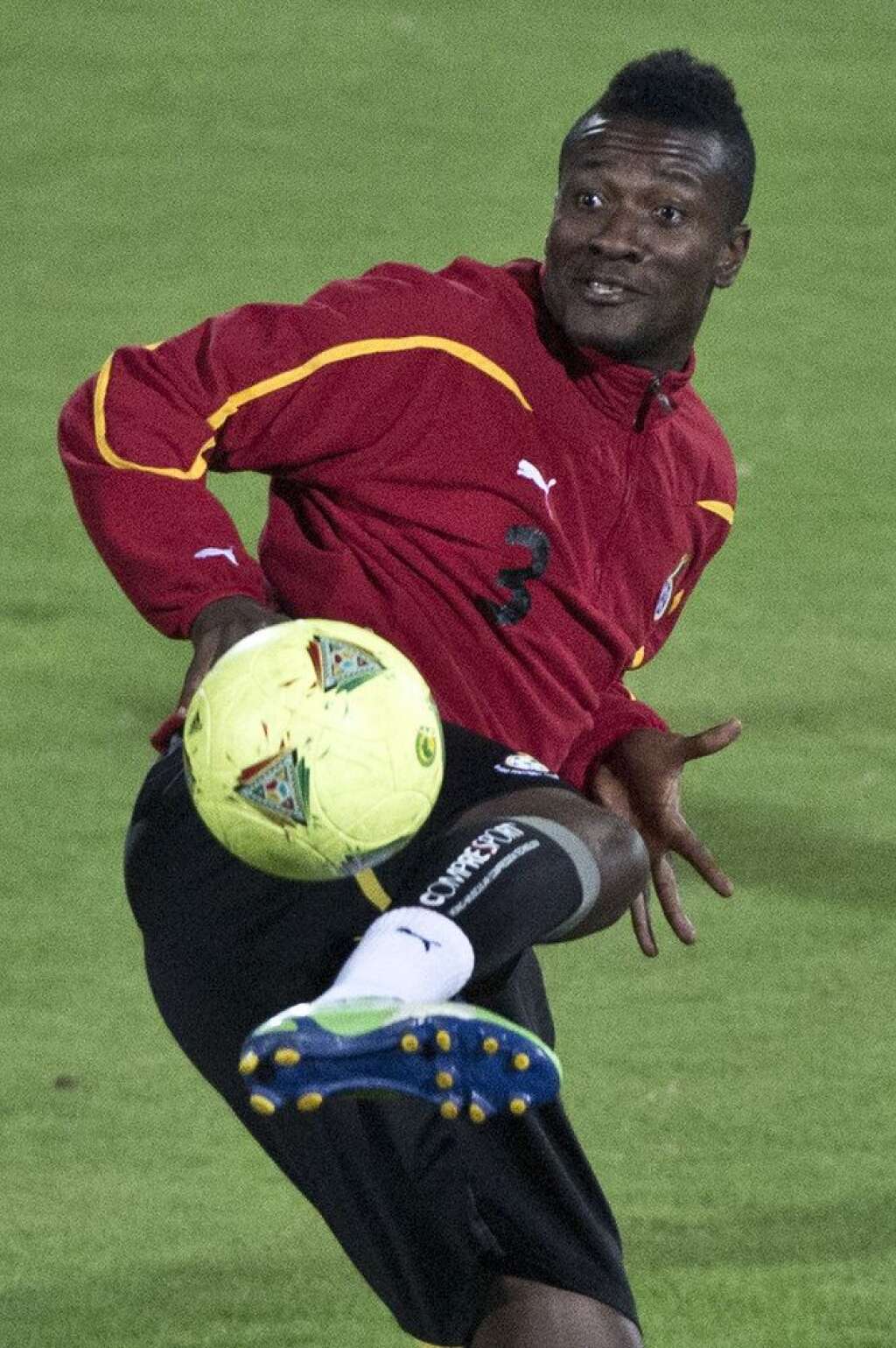 Asamoah Gyan (Ghana) - Son club: Al Ain (Émirats arabes unis) Poste: attaquant