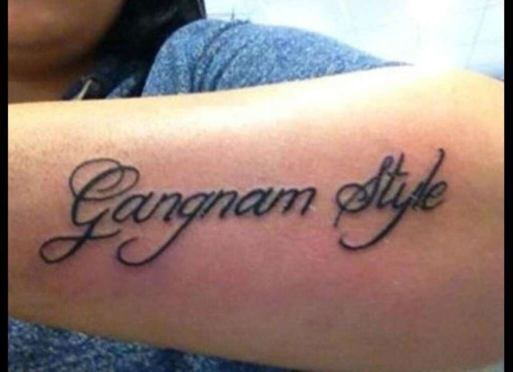 Les tatouages les plus difficiles à porter - Le fan de Gangnam style