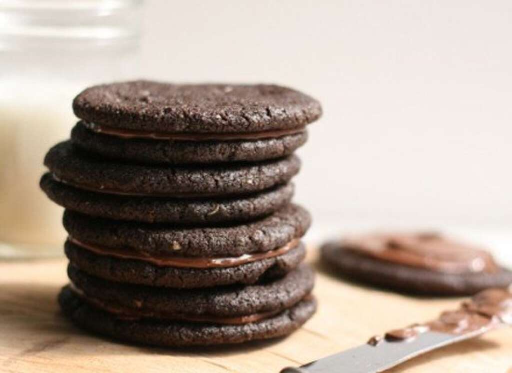 Salted Dark Chocolate Nutella Cookies - <strong>Get the <a href="http://thefauxmartha.com/2012/03/07/salted-dark-chocolate-nutella-cookies/">Salted Dark Chocolate Nutella Cookies recipe </a>by The Faux Martha</strong>