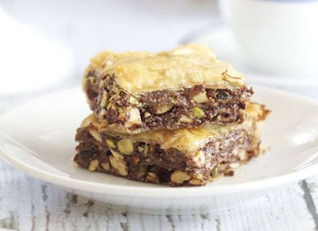 Nutella Baklava - <strong>Get the <a href="http://www.epicureanmom.com/2012/02/nutella-baklava.html">Nutella Baklava recipe</a> by Epicurean Mom</strong>