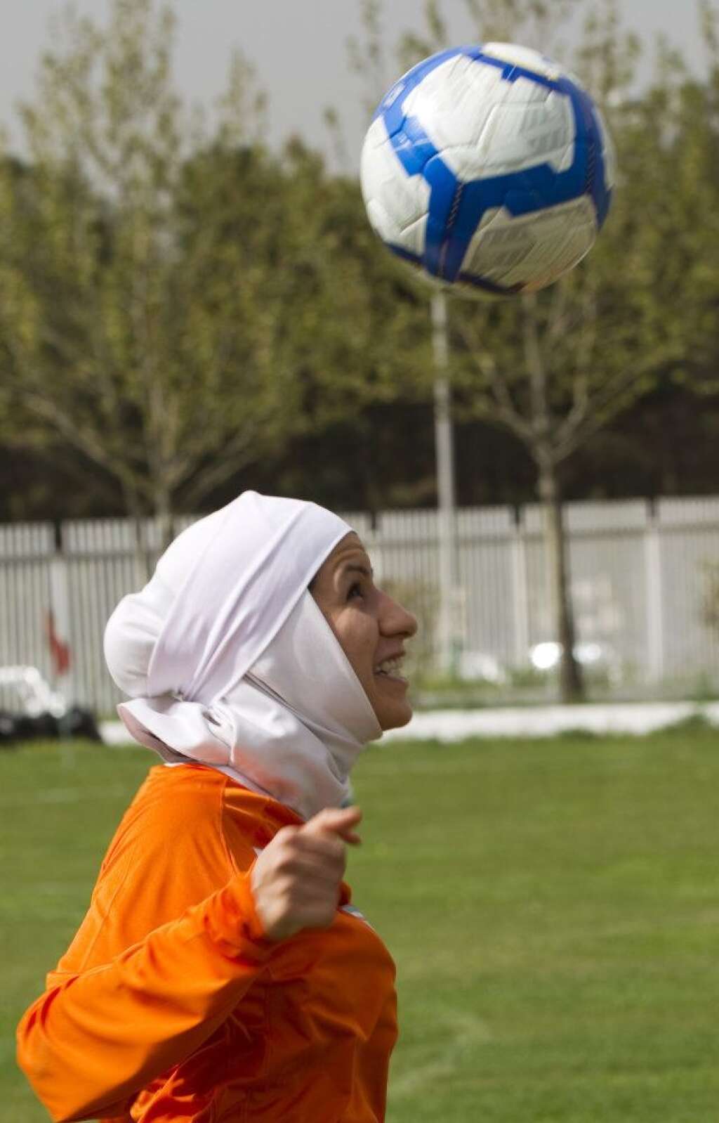 Une iranienne à l'entraînement - Lors des qualifications pour les JO de Londres, en mars 2011.