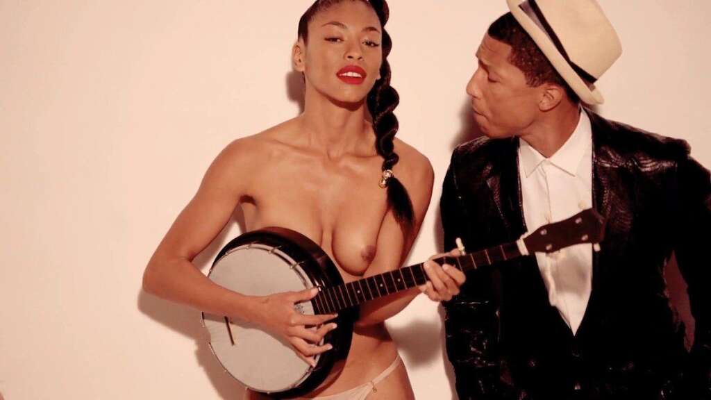 Pharrell & Nude Models - <a href="http://www.vevo.com/watch/robin-thicke/blurred-lines/USUV71300454" target="_blank">Blurred Lines</a> - Robin Thicke ft. T.I. & Pharrell