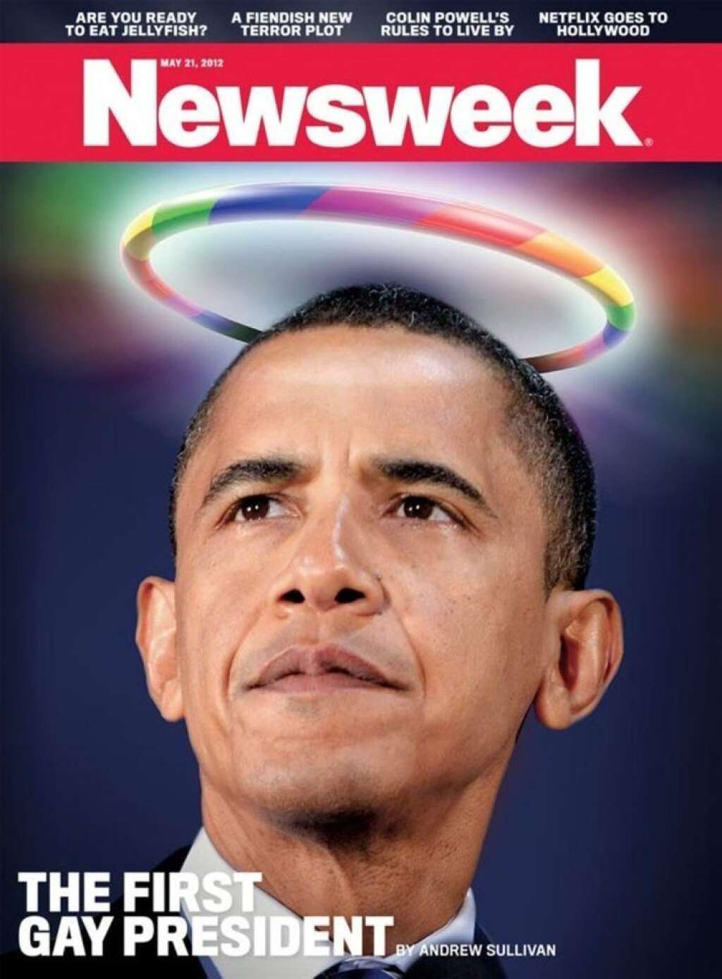 L'édition du 21 mai 2012 - "Le premier président gay" - le magazine a voulu marquer le coup après que Barack Obama a annoncé son soutien (à titre personnel) à l'ouverture du mariage pour les couples homosexuels.