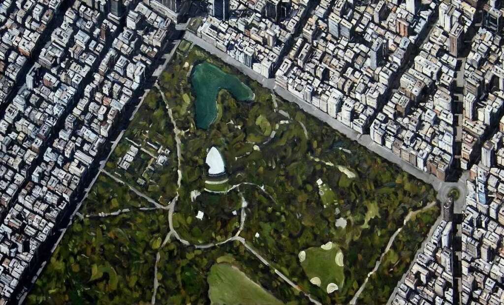 Central Park, NY, huile sur toile par Emard, courtesy galerie ArtFloor -