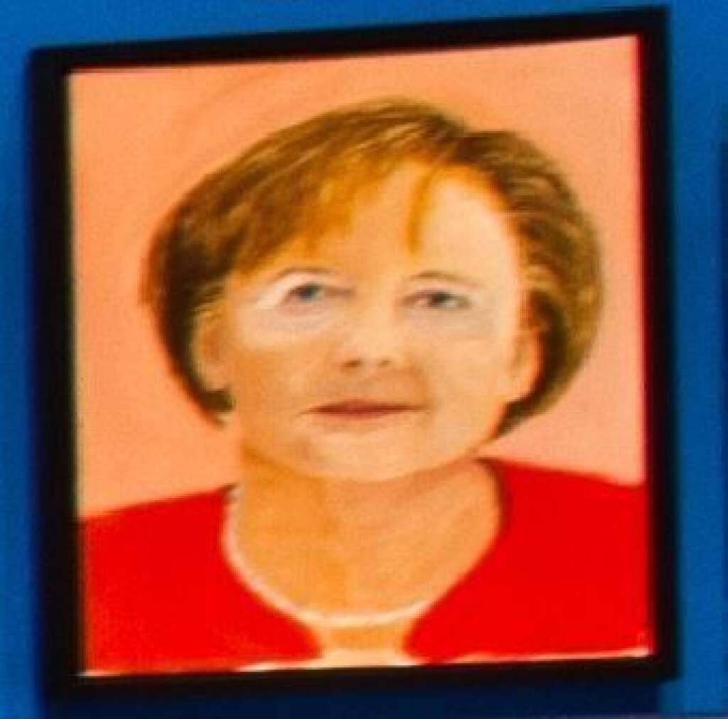 Les portraits de George W. Bush - Angela Merkel, chancelière allemande