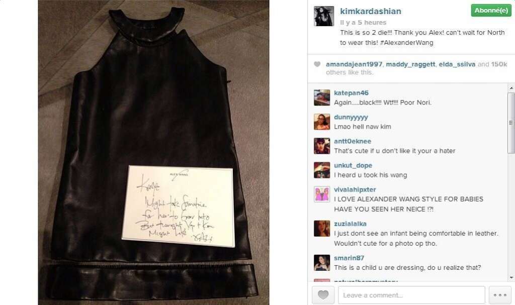 La robe en cuir d'Alexander Wang - Heureusement que c'est taille nourrisson, sinon Kim Kardashian n'aurait pas hésité à lui voler cette robe.