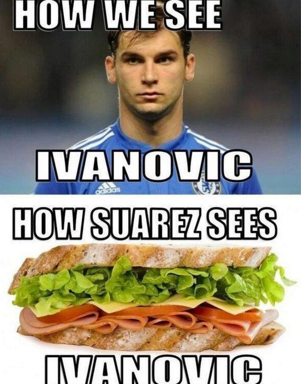 - "Comment nous voyons Ivanovic"  "Comment Suarez voit Ivanovic"