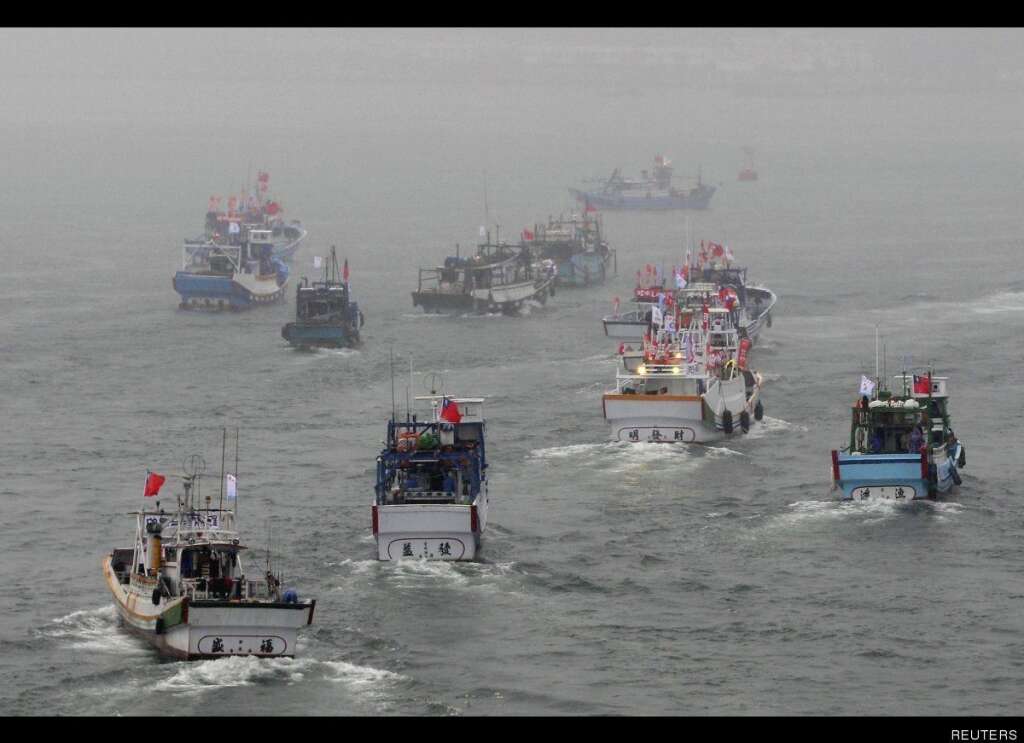 - Les bateaux partis de Taïwan le 24 septembre 2012.