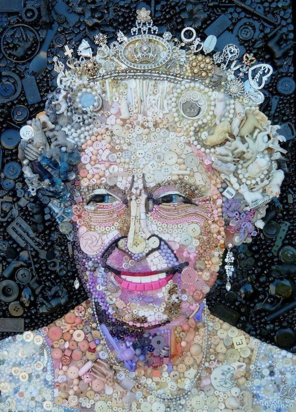Un portrait de la reine Elizabeth II -