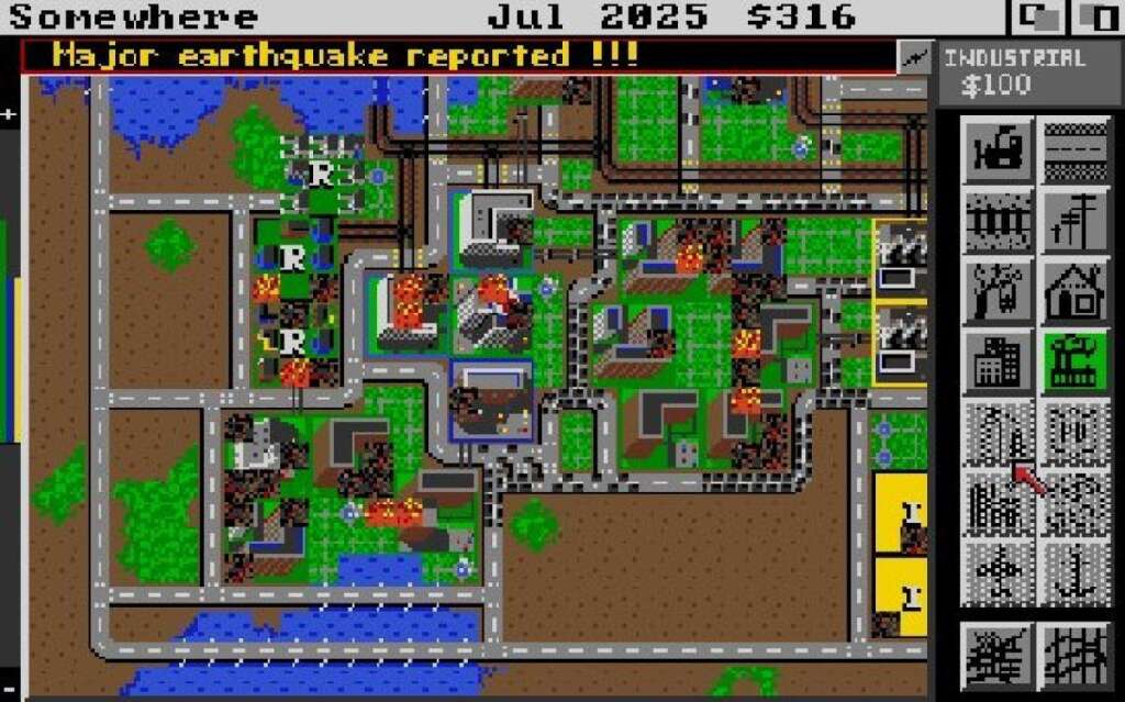 SimCity version 1989 pour PC -
