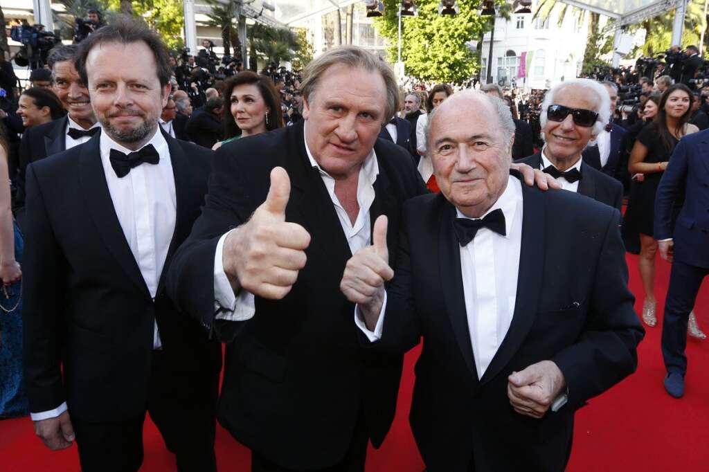 Gérard Depardieu et Sepp Blatter -