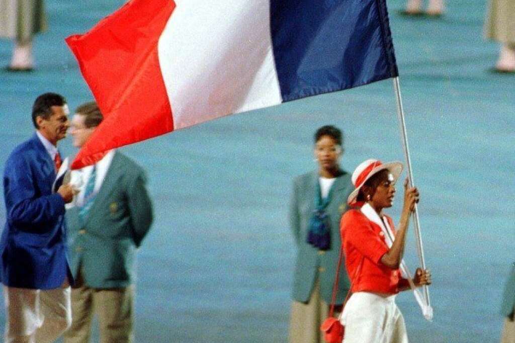 Atlanta 1996: Marie-José Perec - Le 19 juillet 1996 à Atlanta (Etats-Unis), la championne d'athlétisme Marie-José Perec.