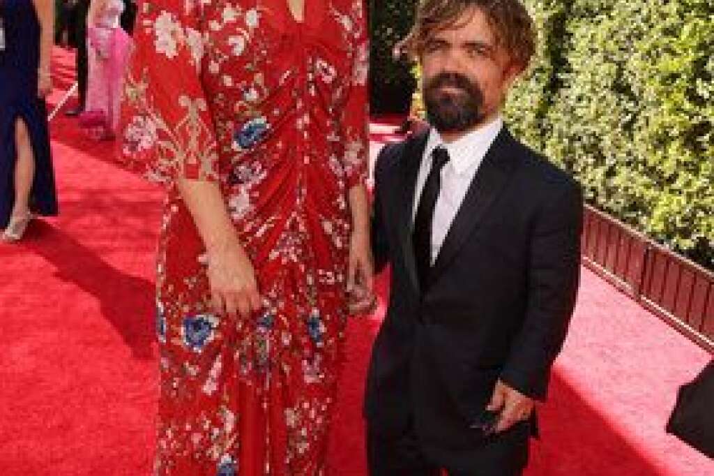 La 67ème cérémonie des Emmy Awards - Peter Dinklage et sa femme Erica Schmidt