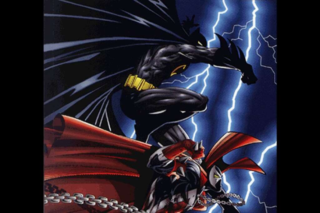 ... Todd McFarlane - Le célèbre créateur de Spawn a réalisé un "crossover" (protagonistes d'éditeurs différents) entre son super-héros et Batman. Scénarisé par Frank Miller. Alléchant mais... très décevant.