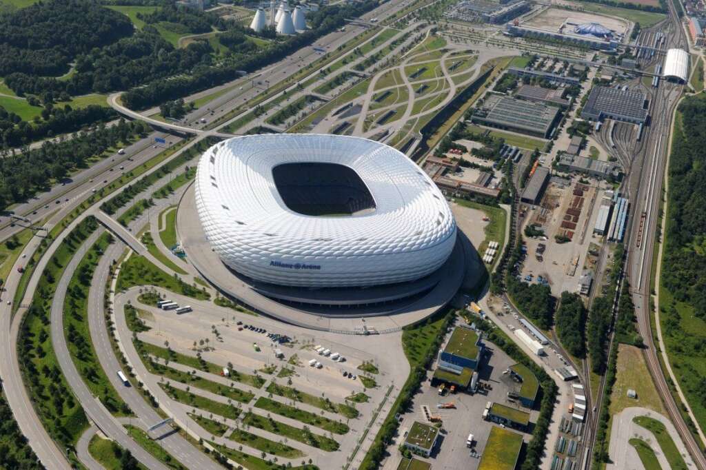 L'Allianz Arena - Inauguré en 2006, l'Allianz Arena est le nom officiel du stade du Bayern de Munich.