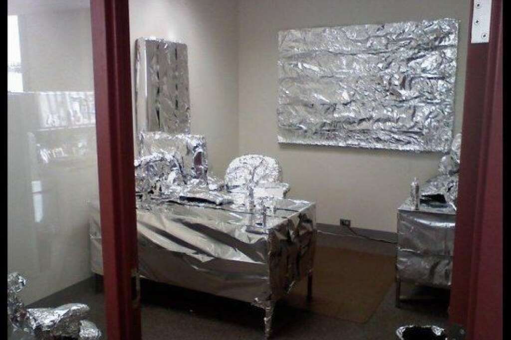 Foiled Office - <a href="http://www.huffingtonpost.com/social/Michael_Dowdy"><img style="float:left;padding-right:6px !important;" src="http://graph.facebook.com/1155223722/picture?type=square" /></a><a href="http://www.huffingtonpost.com/social/Michael_Dowdy">Michael Dowdy</a>:<br />I even did the dry erase markers - it's the details that count!