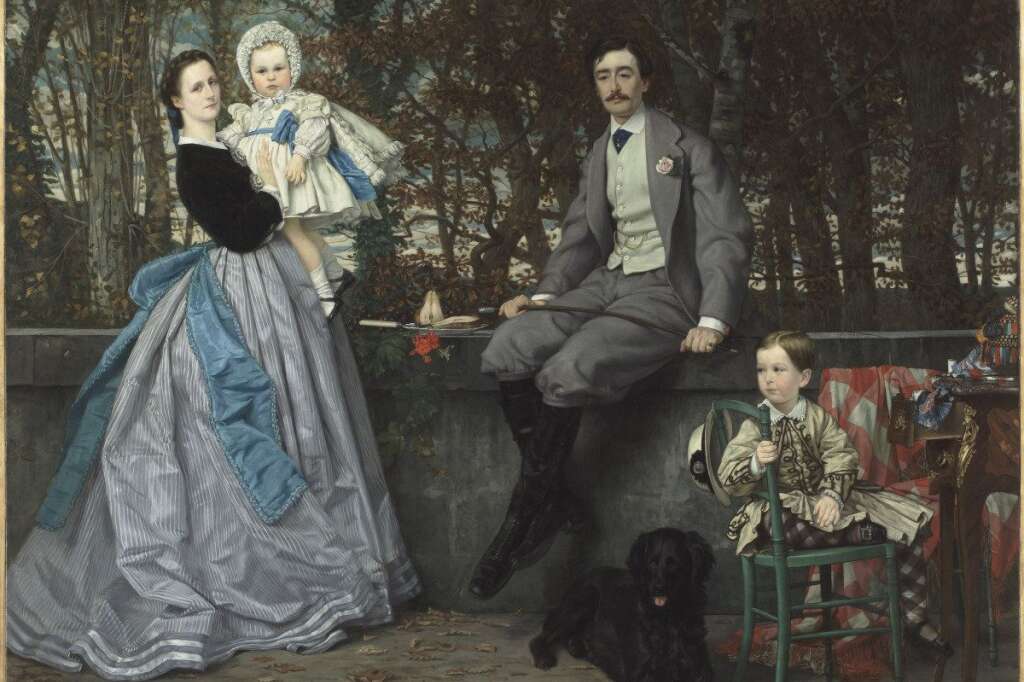 "Portrait du marquis et de la marquise de Miramon et de leurs enfants" - James Tissot (1865) - © RMN (Musée d'Orsay) / Hervé Lewandowski