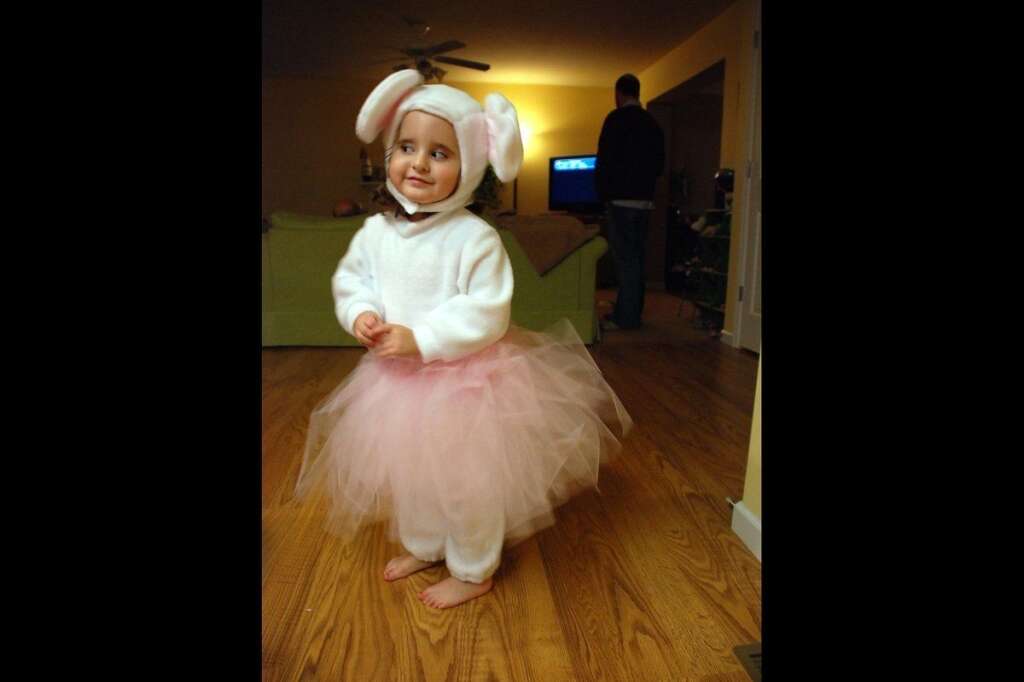 Angelina Ballerina - Emmie, age 2 here, worked off that candy with some plies and pirouettes.