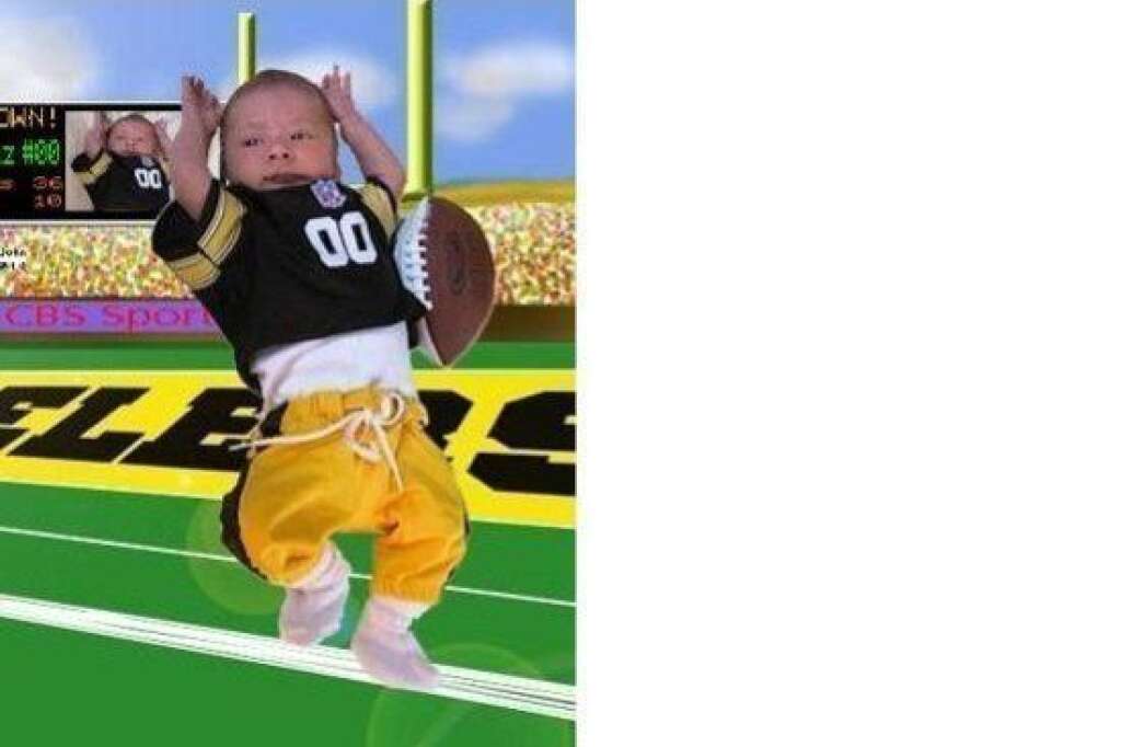Daddy's Little Steeler - <a href="http://www.huffingtonpost.com/social/PincheManny"><img style="float:left;padding-right:6px !important;" src="http://images.huffingtonpost.com/twitter_profile_img/1433967.png" /></a><a href="http://www.huffingtonpost.com/social/PincheManny">PincheManny</a>:<br />Steelers Fan Since Birth