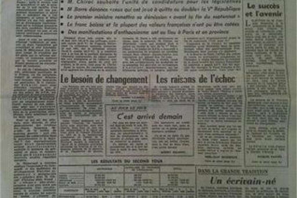 Le Monde (mai 1981) - 1,2 million d'exemplaires pour l'élection de François Mitterrand en 1981.