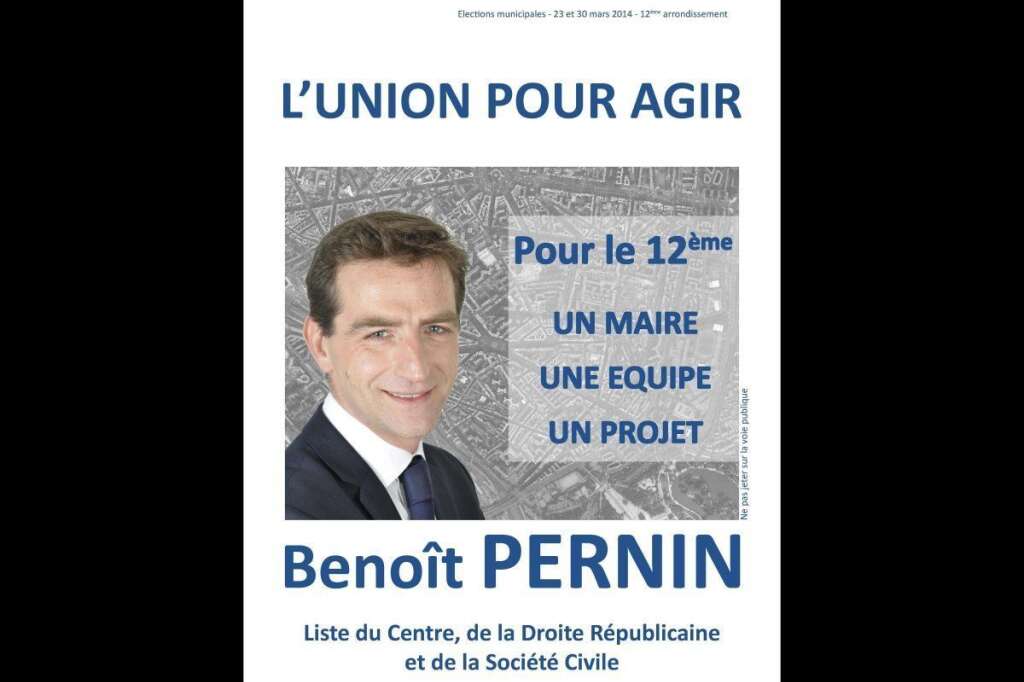 Benoit Pernin, le fils caché du 12e - Fils de l'ancien maire du 12e, Benoit Pernin pourrait peser lourd dans cet arrondissement clé pour la mairie de Paris. Ecarté des places éligibles sur la liste officielle UMP-UDI, ce centriste bien implanté a décidé de faire campagne sous les couleurs de "Nous citoyens".