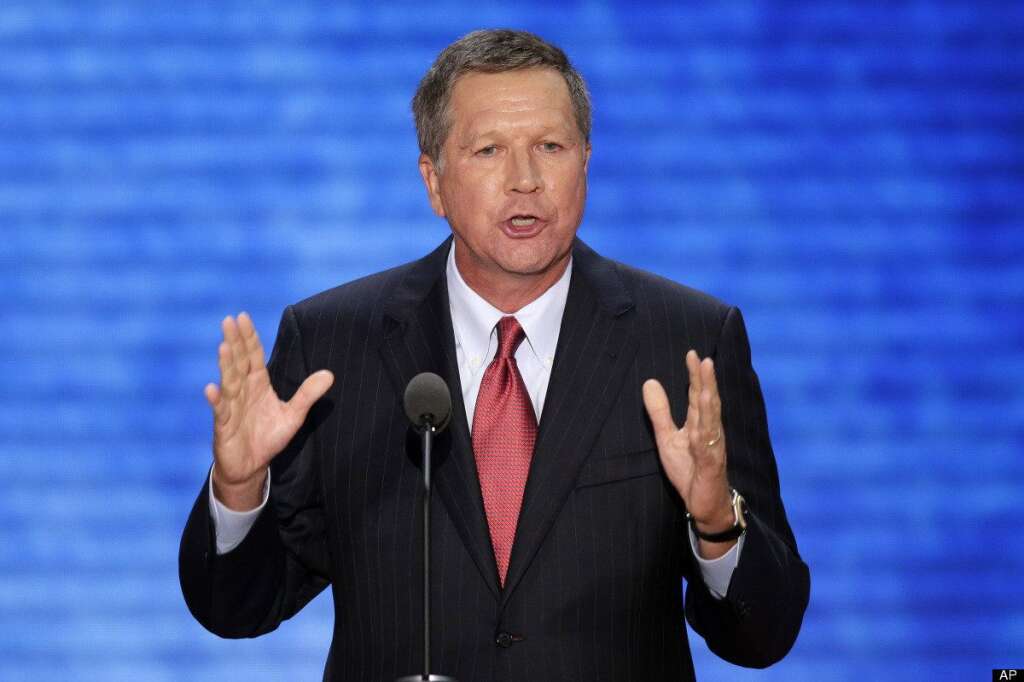 John Kasich - Ohio Governor John Kasich addresses the Republican National Convention in Tampa, Fla., on Tuesday, Aug. 28, 2012. (AP Photo/J. Scott Applewhite)