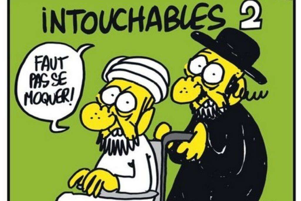 "Intouchables 2", Charlie Hebdo, 19 septembre - Après l'affaire des caricatures en 2006 et son numéro "Charia Hebdo", <em>Charlie Hebdo</em> remet ça avec Mahomet.    <a href="http://www.huffingtonpost.fr/2012/09/18/charlie-hebdo-caricature-mahomet-prophete-charb_n_1893917.html?utm_hp_ref=france" target="_hplink">Avec cette Une sur les violences liées au film anti-islam</a> <em>L'Innocence des musulmans</em>, l'hebdomadaire satirique ne se fait pas que des amis, une fois de plus. Des représailles étant craintes, les CRS <a href="http://www.huffingtonpost.fr/2012/09/19/locaux-charlie-hebdo-caricatures-securite-crs-protection-policiere_n_1895624.html?1348033613" target="_hplink">doivent surveiller quelques temps les locaux du journal</a>. Des manifestations contre la Une de ce <em>Charlie Hebdo</em> éclateront dans le monde arabe, et des réactions se feront entendre <a href="http://www.huffingtonpost.fr/2012/09/19/charlie-hebdo-etats-unis-reaction-washington_n_1897343.html" target="_hplink">dans le monde entier</a>. <a href="http://www.huffingtonpost.fr/2012/09/19/association-syrienne-pour_n_1897093.html" target="_hplink">Une association syrienne</a> portera plainte contre le journal.