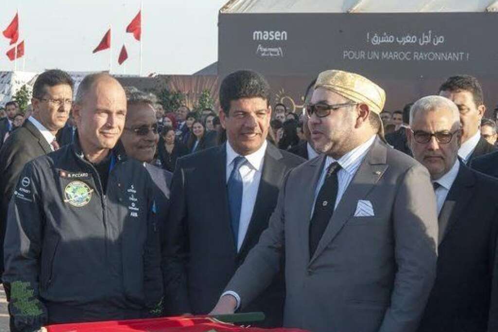 Inauguration de la centrale Noor I par le roi Mohammed VI. -