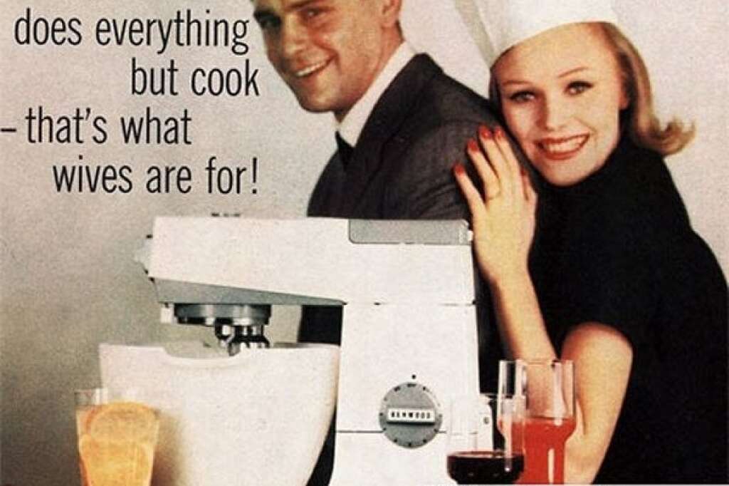 Kenwood - "Le chef fait tout sauf cuisiner, c'est à cela que servent les épouses !". Merci Kenwood !