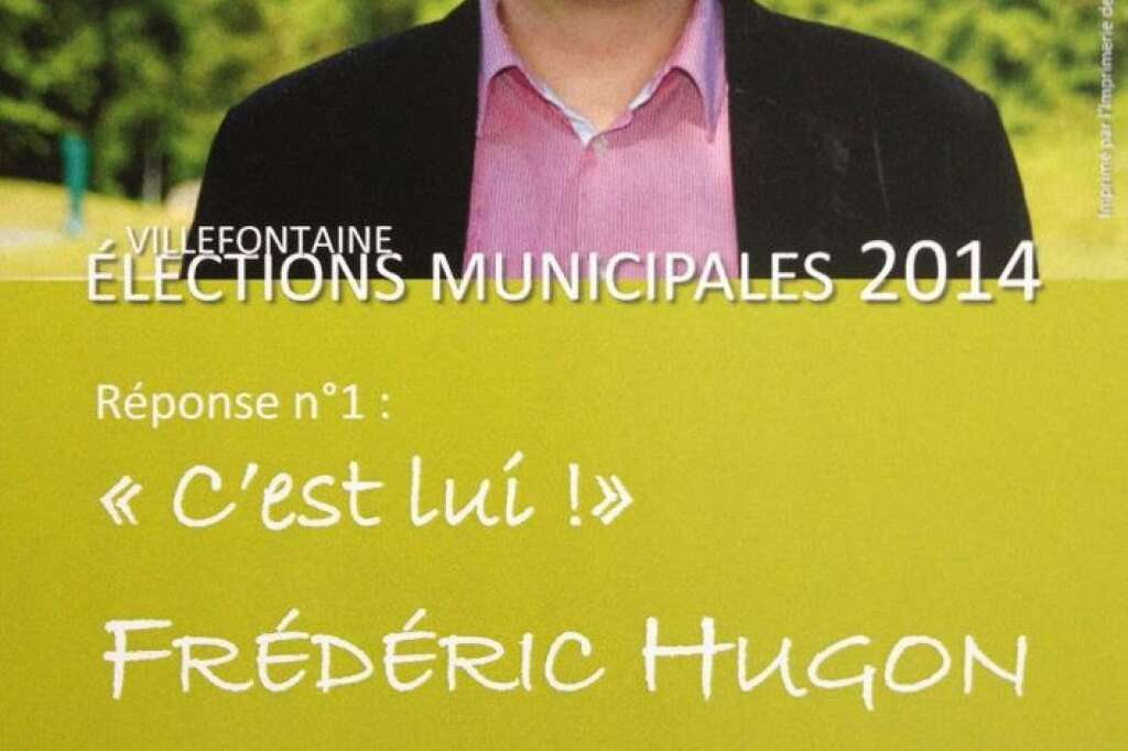 ... c'est lui - Au verso, les électeurs ont pu découvrir Frédéric Hugon, candidat PS.