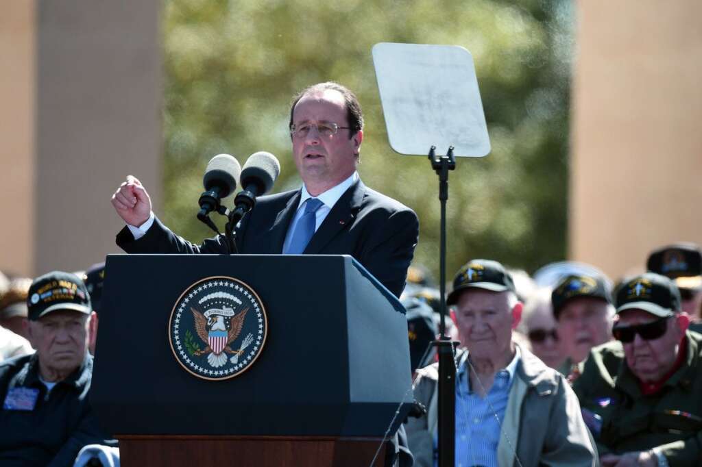 François Hollande remercie les Etats-Unis - "Monsieur le président, jamais nous n’oublierons le sacrifice des soldats américains", assure le président de la République renouvelant "le serment fait par tous (ses) prédécesseurs".