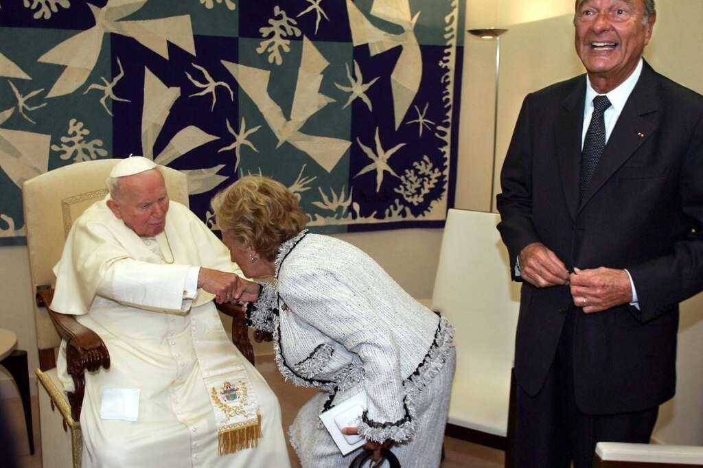 Jean Paul II, Bernadette et Jacques Chirac - Tarbes, 2004