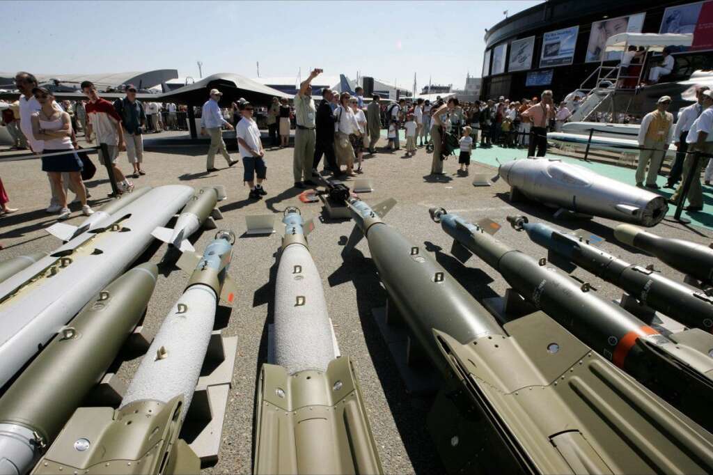 Missiles - Missiles présentés sur le stand Dassault lors du salon du Bourget, le 19 juin 2005.