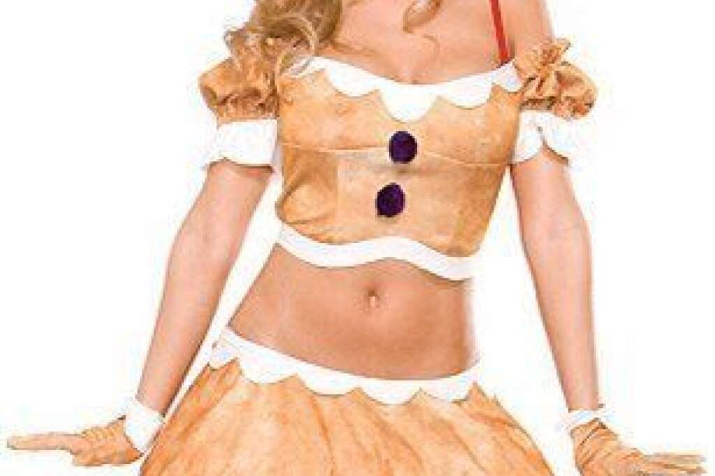 Sexy gingerbread, $59.95 - 'Tis the season for <a href="http://www.amazon.com/3WISHES-Ginger-Costume-Womens-Gingerbread/dp/B001VDBUZE">crop tops.</a>
