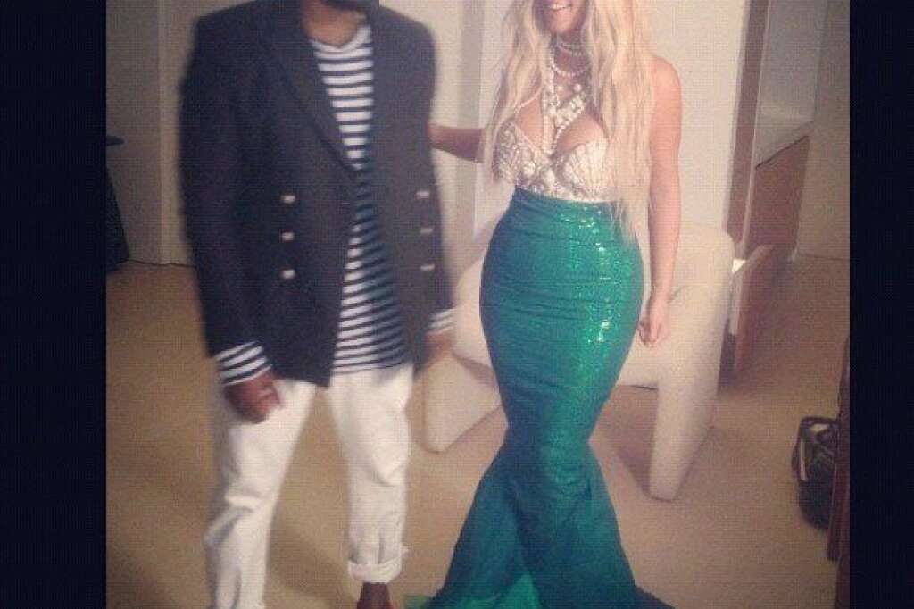 Kim Kardashian et Kanye West - En marin et en sirène