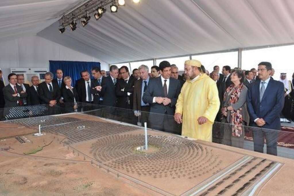La cérémonie de lancement des travaux de réalisation de la centrale Noor I avait été présidée par le roi Mohammed VI, vendredi 10 mai 2013 à la commune rurale Ghessate (province de Ouarzazate) -