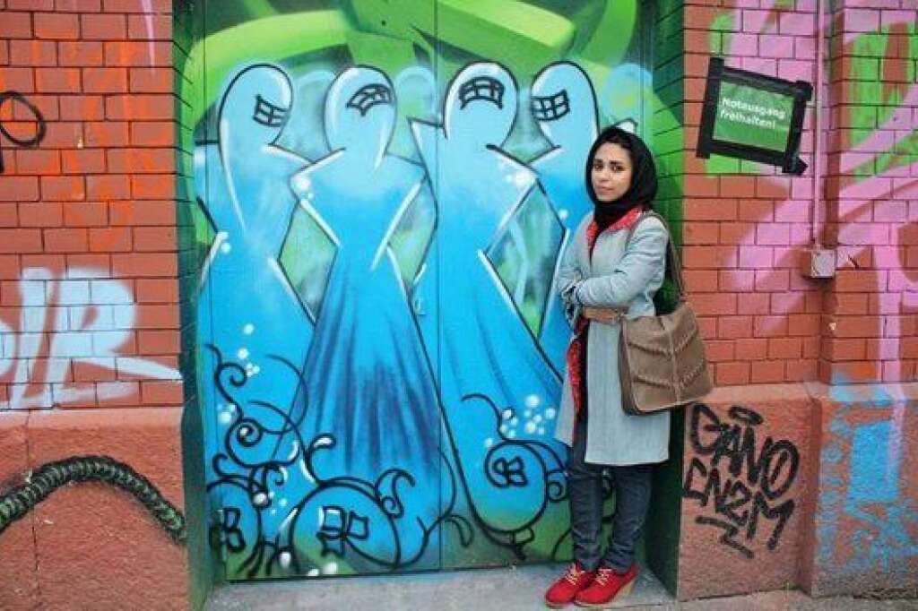 Shamsia Hassani - Un graffiti par Shamsia Hassani représentant des femmes en burqa