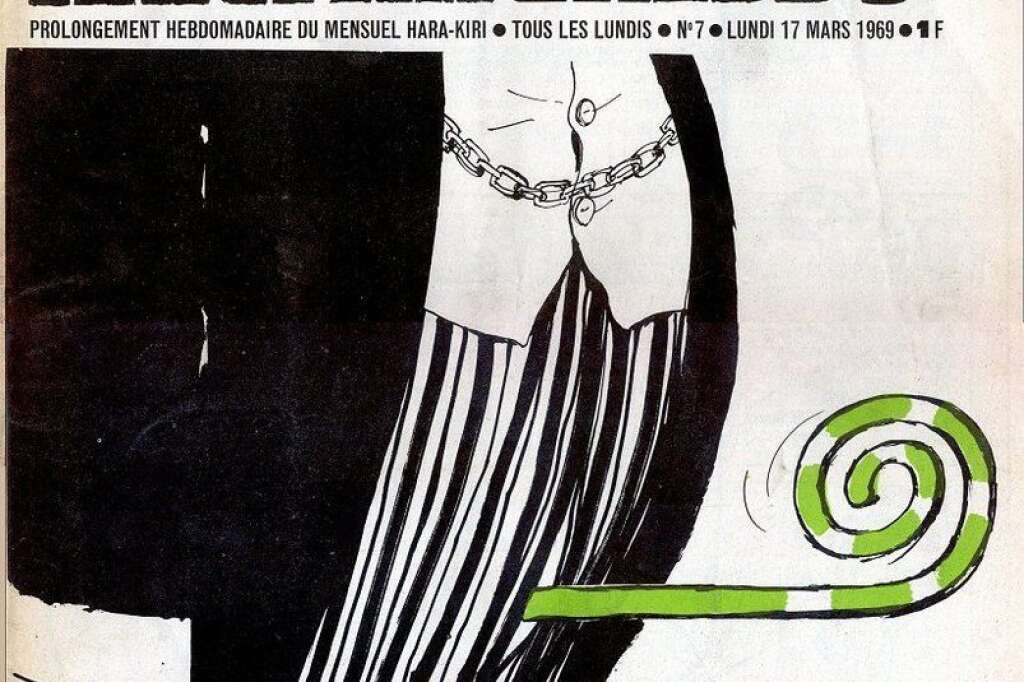 1969, Hara Kiri brise un premier tabou - L'hebdomadaire est l'un des rares à oser aborder les rumeurs concernant l('épouse de Georges Pompidou.