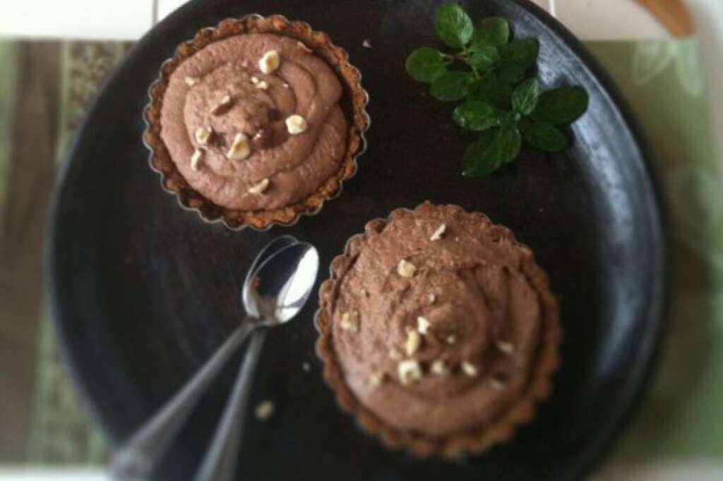Nutella Mascarpone Chocolate Tarts - <strong>Get the <a href="http://www.bellalimento.com/2012/02/05/nutella-and-mascarpone-chocolate-tarts/" target="_hplink">Nutella Mascarpone Chocolate Tarts recipe</a> by Bell'alimento</strong>